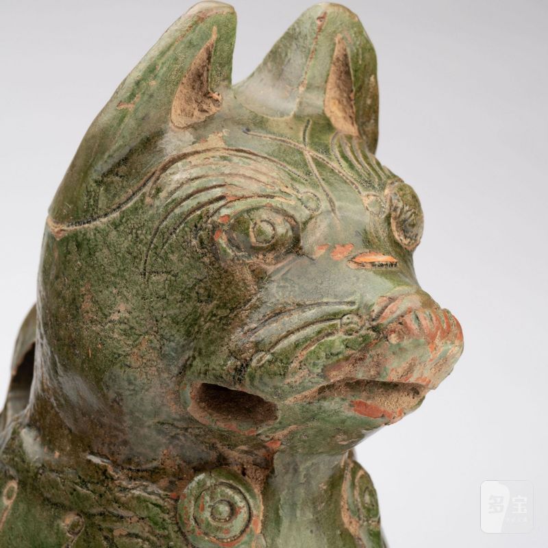   漢 綠釉犬兩點 - 图7